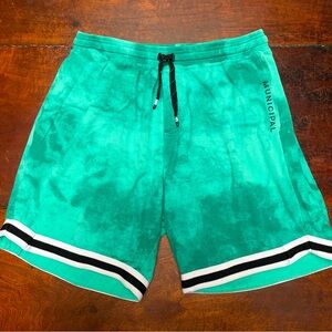 MUNICIPAL Sport Utility Shorts Green Tie-Dye L